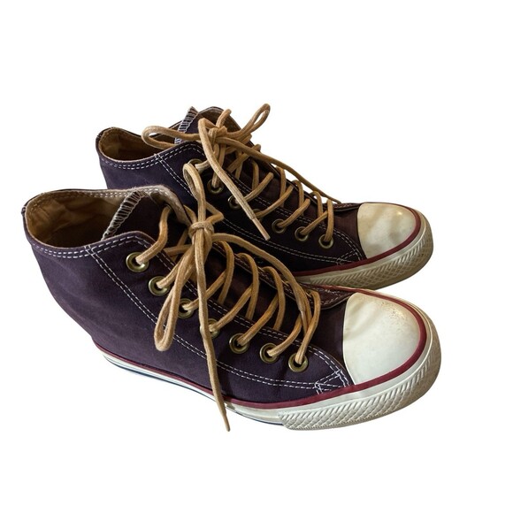 Converse Chuck Taylor AllStar Lux Mid Purple Faux Suede Hidden Wedge Sneaker 6.5 - Picture 4 of 11